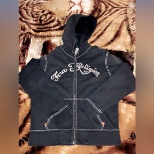 True religion hoodie distressed look